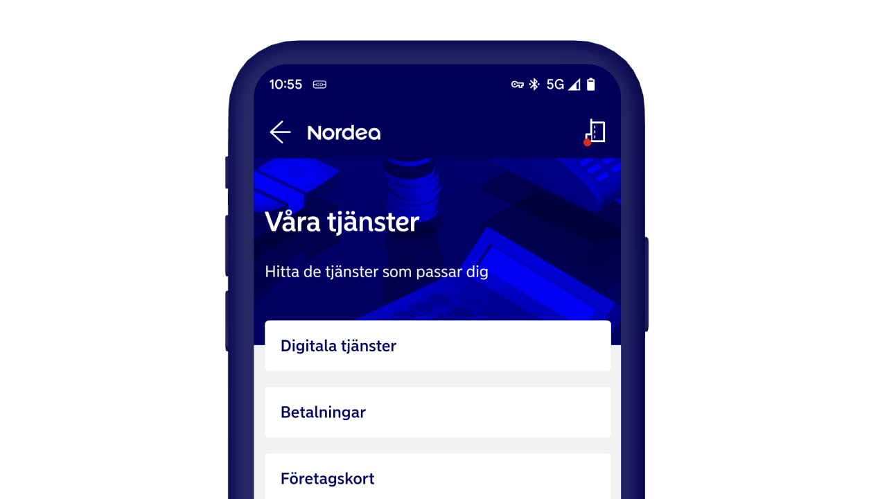 Appen Nordea Business Mobile Tjänster small