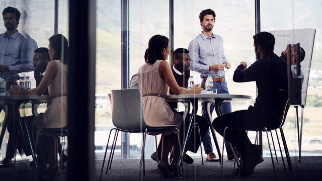 Meeting in the modern office