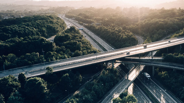 Big motorway on the country side