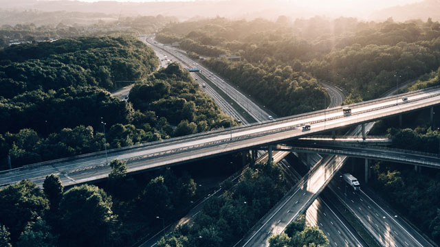 Big motorway on the country side