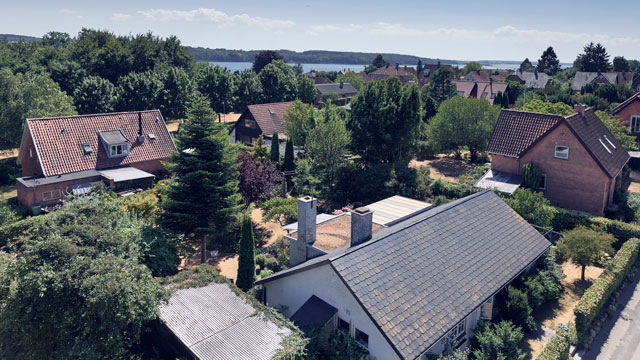 Houses view spring summer 