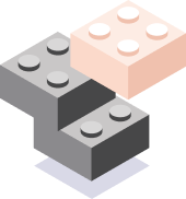 Tre legobitar som illustrerar pensionens olika delar - privat pension.