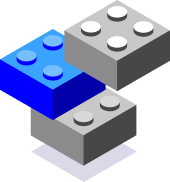 Tre legobitar som illustrerar pensionens olika delar - tjänstepension.